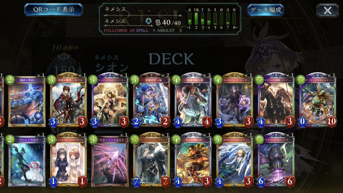 新環境八獄ネメシス10連勝〜
コントロールでニチャりたい人おすすめです！ラスワにはクッソ有利です！