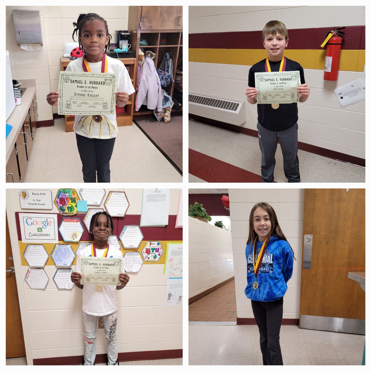 HUB_tigers's tweet photo. Big SHOUTOUT and CONGRATULATIONS to our December Students of the Month!!! @Hubbard_Elem @monroe_schools #HUBfamily #tigerpride https://t.co/seLLzFsWwS