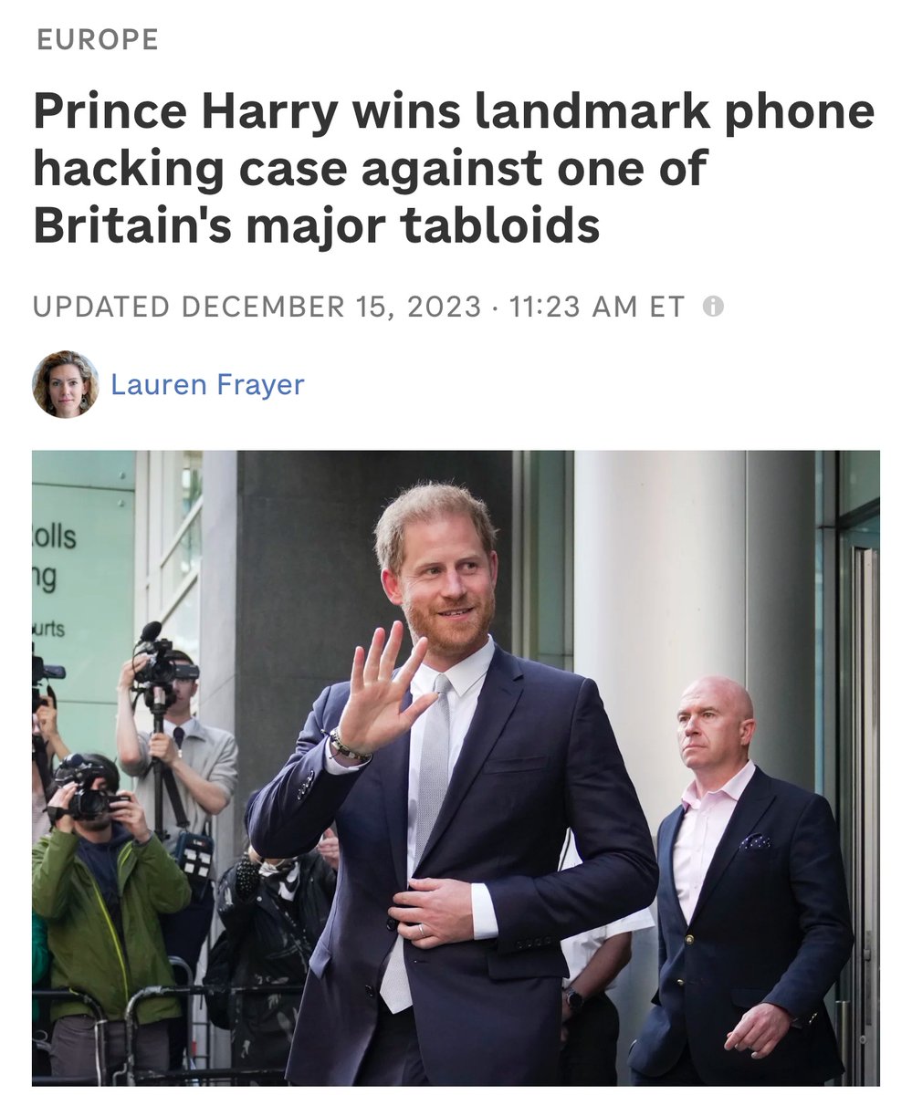 And of course the Prince ended the year by pulling off the impossible. #PrinceHarryWon against the #ToxicBritishPress. #PrinceHarry