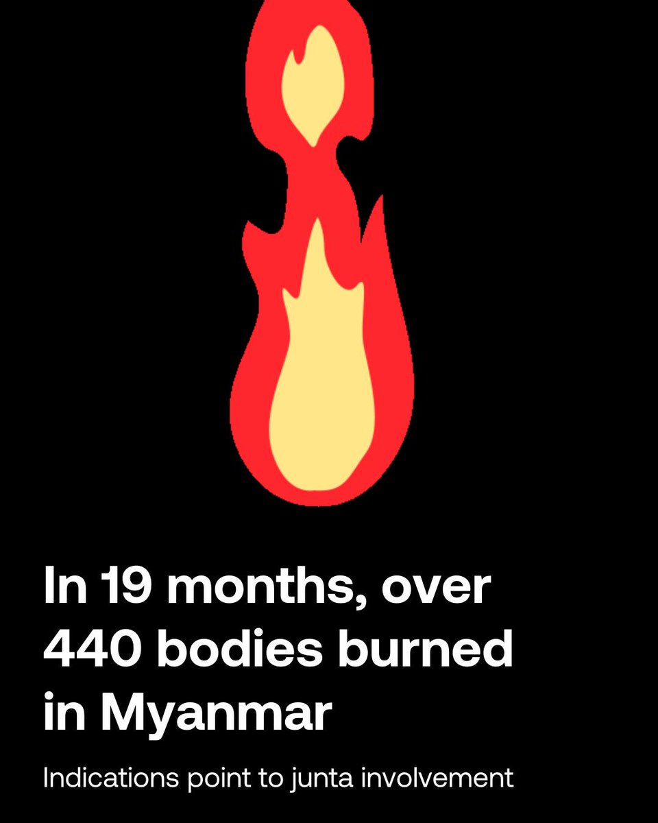More than 440 bodies, mostly those of civilians, were burned by ruling junta forces across Myanmar between March 2022 and September 2023, according to a report by a U.K.-based nonprofit group dedicated to exposing human rights abuses and war crimes.