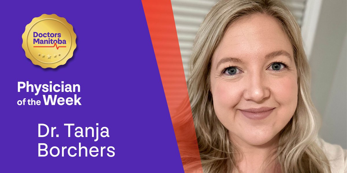 Dr. Tanja Borchers is dedicated to compassionate, patient-centered palliative care in SRHA. Patients & families inspire her & teach her about resiliency & bravery. Dr. Bruce Martin says he has met few other clinicians who have equalled her contributions. DRMB.ca/mdweek