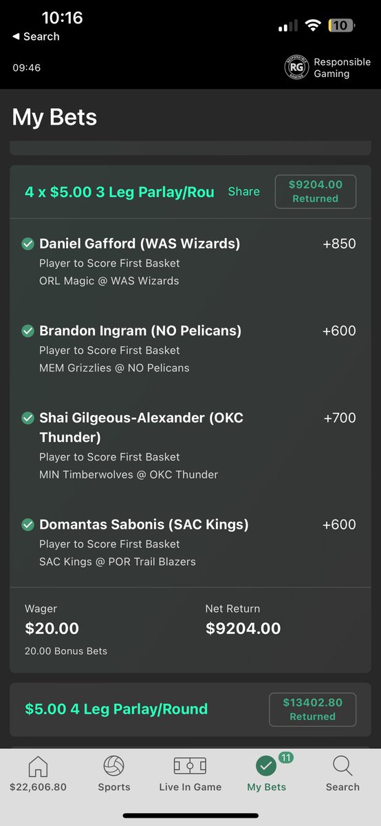 HoffProps's tweet image. 22 THOUSAND FUCKING DOLLARS. GREATEST FREE BET OF ALL TIME. WE HIT THOSE @Paranormal_Bass @sloprules @br_betting