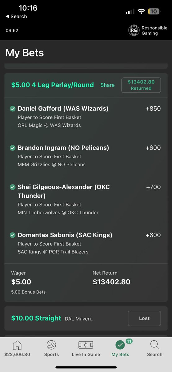 HoffProps's tweet image. 22 THOUSAND FUCKING DOLLARS. GREATEST FREE BET OF ALL TIME. WE HIT THOSE @Paranormal_Bass @sloprules @br_betting