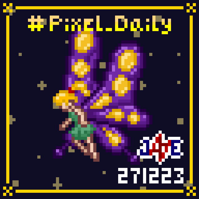 Jaaepixel's tweet photo. #pixel_daily number 12.
Hello guys, today I make a "Little Pixie at The Night" 🦋
Hope you all like and enjoy my art 🥰
Please share and like, I really appreciate if you want to be my friend, just follow me for more #pixelart I'll create.
#opencommission #VGenComm #jaae_arts https://t.co/8AHTIfRNP2
