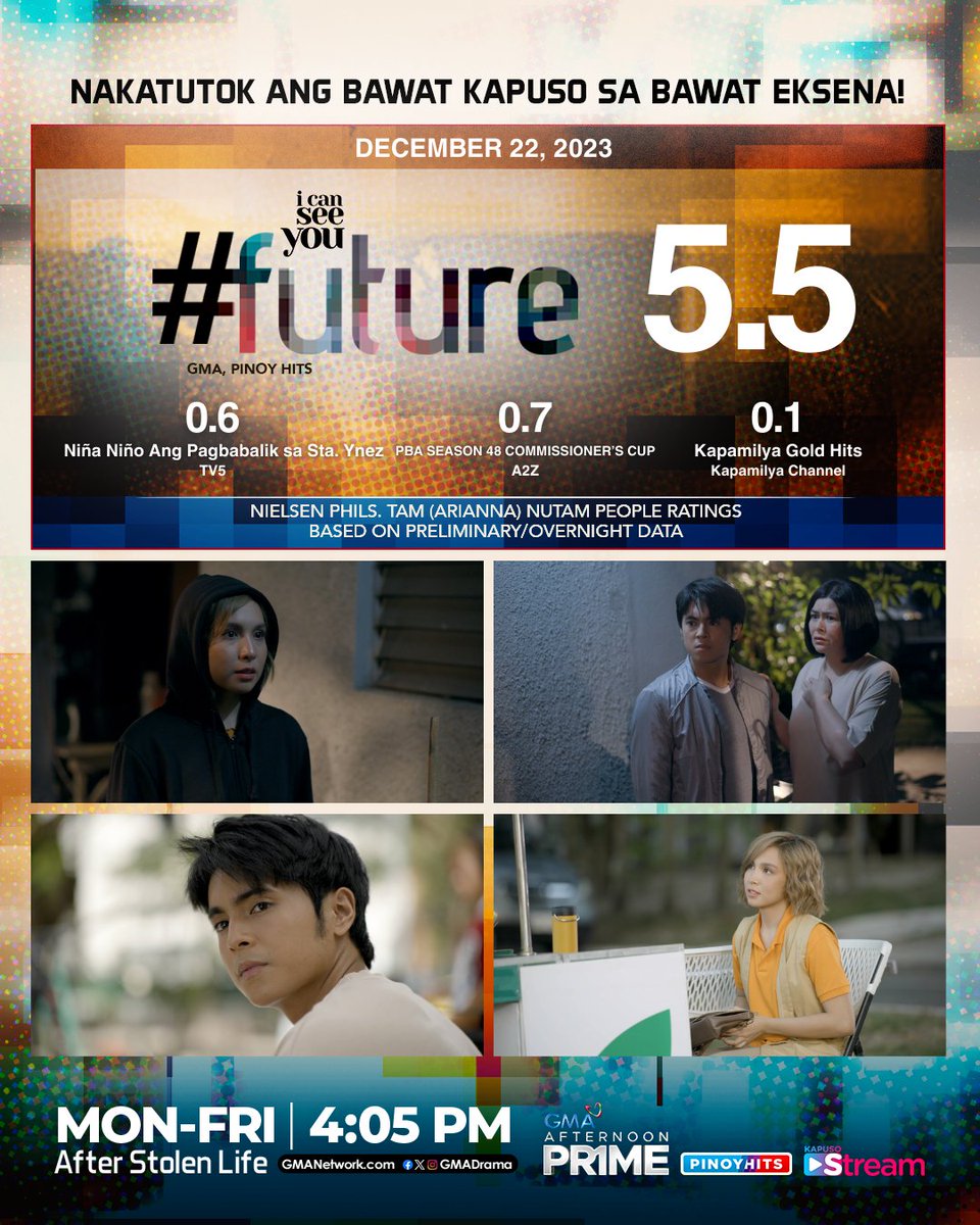 GMADrama's tweet photo. Maraming salamat sa pagtutok sa finale episode ng #ICanSeeYou presents #ICSYFuture last Friday, mga Kapuso! https://t.co/SUOjqndRlG