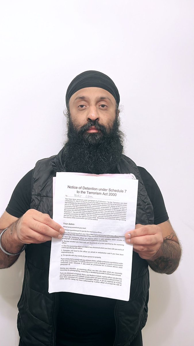 *Sikh activist "treated like terrorist" when flying home to the UK*

Deepa Singh of <a href="/ActivistsUk/">Sikh Youth UK *OFFICIAL*</a> was threatened with a terror charge if he did not hand over his devices and passwords at Gatwick airport on Christmas day, before being "interrogated".

Read-
sikhpa.com/sikh-activist-…