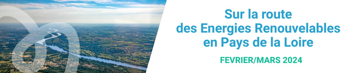 Sur la route des énergies renouvelables ! 🚌

Du 6 février au 14 mars 2024, la Région et l’<a href="/ademe/">ADEME</a>, avec l’appui du réseau des Energies renouvelables des Pays de la Loire, vous proposent de participer à des parcours de visites consacrés aux installations d’énergies renouvelables