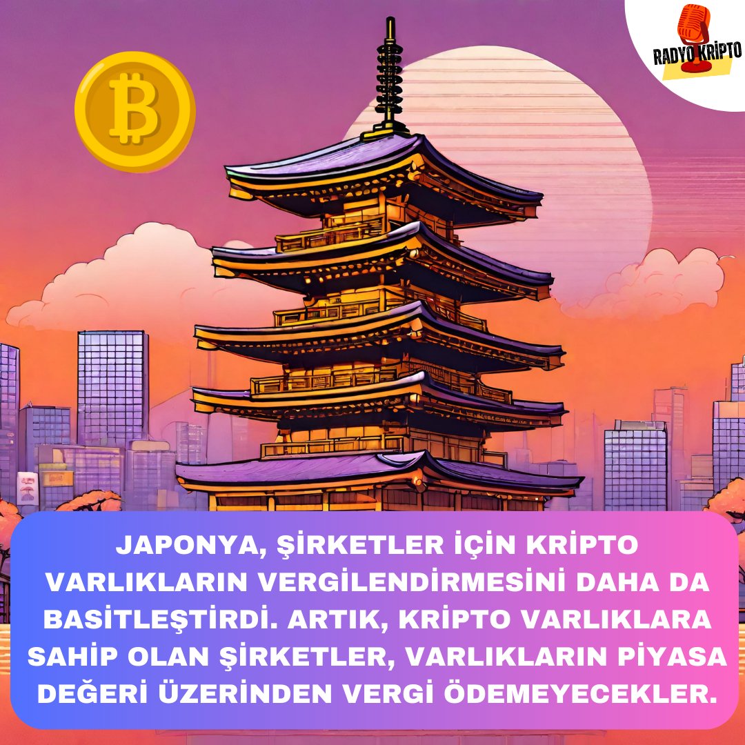 KriptoRadyo's tweet photo. 🎙️ Japonya, şirketler için kripto varlıkların vergilendirmesini daha da basitleştirdi. Artık, kripto varlıklara sahip olan şirketler, varlıkların piyasa değeri üzerinden vergi ödemeyecekler.

------
#radyokripto #vergi #faiz #enflasyon #borsa #MATIC #bist100 #binance #cryptotask https://t.co/IUApF4AbAC