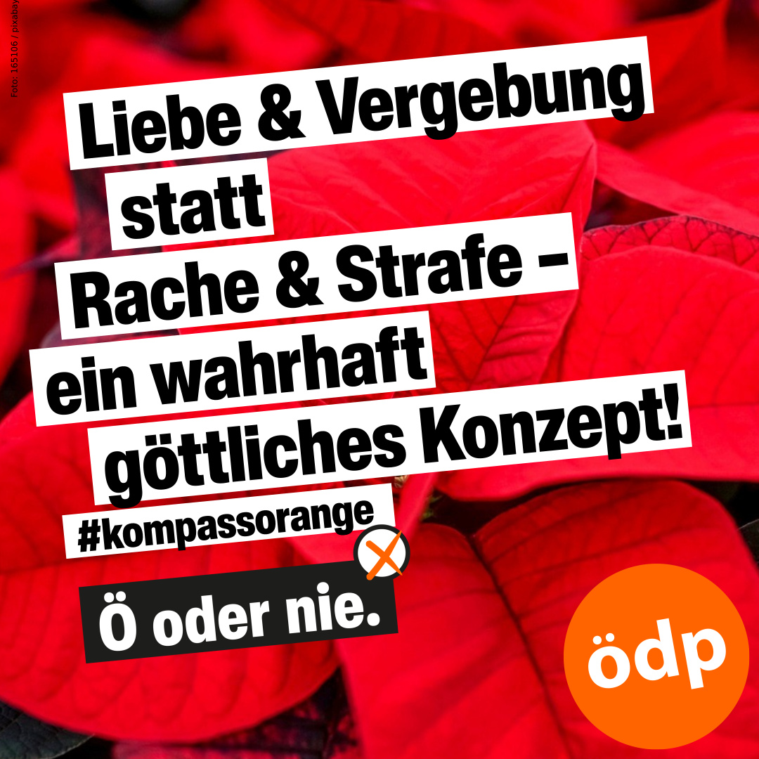 oedpbayern's tweet photo. An den Festtagen sagen wir uns nicht Alltägliches - gut so. Weihnachten ist Vielfalt, auch Erinnerung an Jesus und seine Botschaft: Liebe und Vergebung statt Rache und Strafe – ein göttliches Konzept...
https://t.co/eoPoAM3ioF
Bernhard G. Suttner #ÖDP #orangeaktiv #kompassorange https://t.co/TMsbNAPa7O