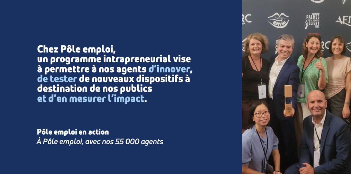 Pôle emploi en action !

💡Depuis + de 10 ans, Pôle emploi innove pour apporter une réponse adaptée aux besoins des tous les usagers en combinant l’intrapreneuriat et l’appel aux initiatives privées. 👇