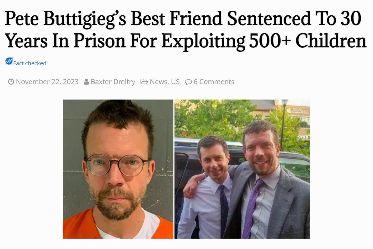 Remember way back in November when Pete Buttigieg's BFF and mentor was sentenced to 30 years in prison for being a prolific pedophile. I'm sure the Dems (and Pete) would like us all to forget about it. Yeah, so that's not going to happen. Ever.