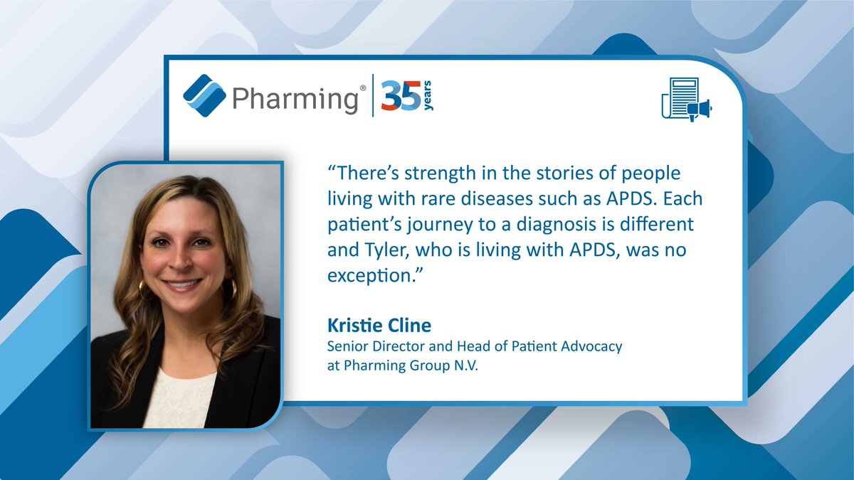 Read the interview between Kristie and Tyler and learn more about Tyler’s journey living with #APDS on Behind the Mystery, part of The Balancing Act -a LifeTimeTV program- devoted to advocating for rare and genetic diseases. bit.ly/47gnbfh #raredisease #pharminggroup