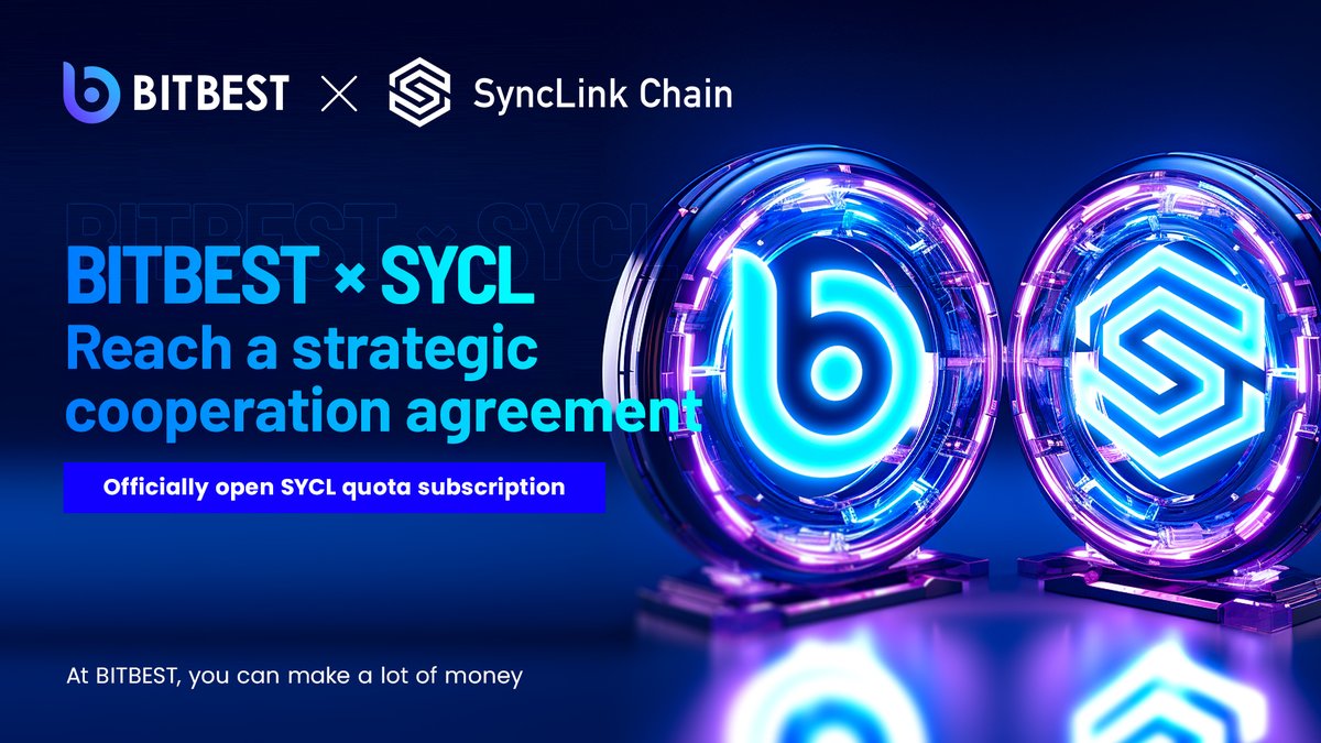 _BitBestdex's tweet photo. π Exciting news! #BITBEST and #SYCL have officially partnered! π€
π Don't miss the SYCL drop! Now open! π
π₯ BITBEST platform quota subscription is limited! Get on board! π
Join us now and enjoy the wonderful opportunity! π
# Cryptocurrency # Partnerships https://t.co/h1C0xcOz2W