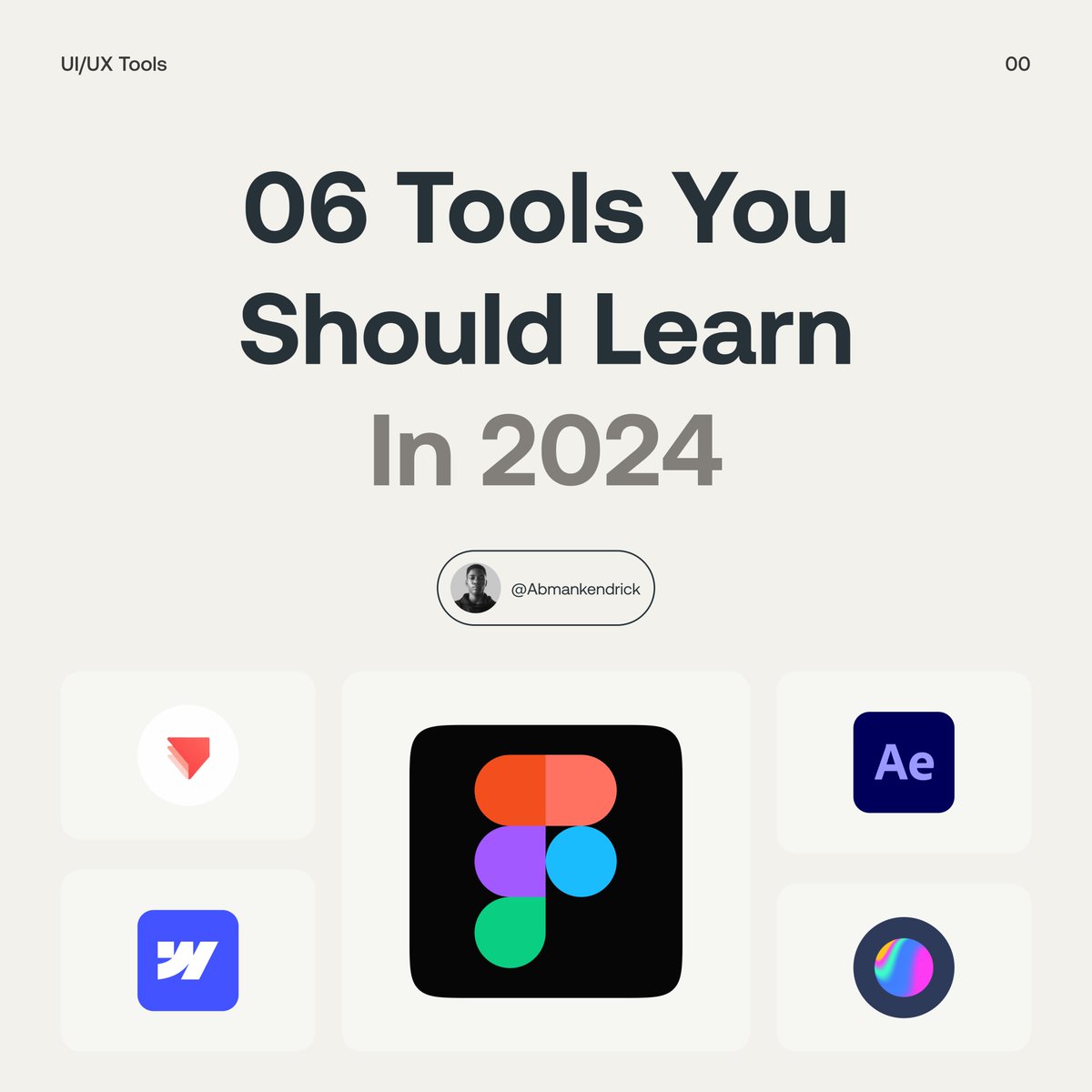 Abmankendrick's tweet photo. UI/UX Designer, the year 2024 is fast approaching and we're all excited to see another great year. Here are 06 awesome tools you should learn in 2024 to boost your creativity.

Reposts are highly appreciated 💜 https://t.co/6ro9VWrRcC