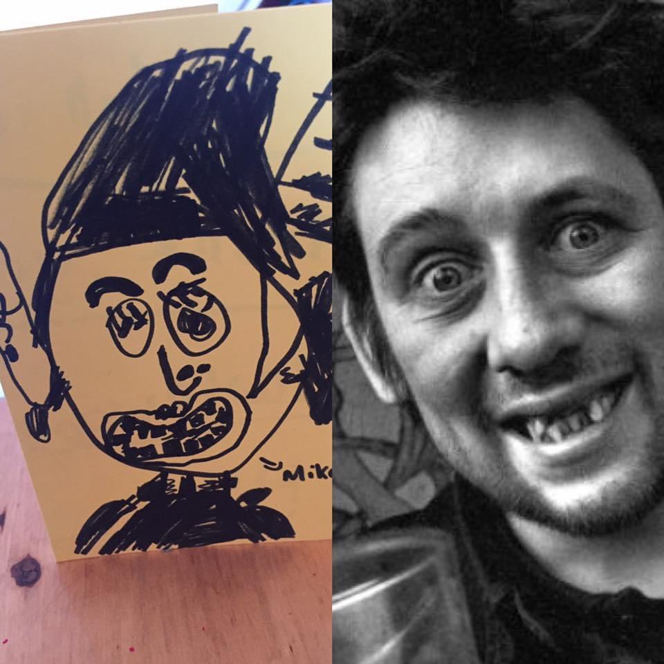 Our son now 13 years of age drew this picture when he was 5. We were raising a little Irishman abroad at the time. It was meant to be a self portrait but instead it turned out to be an accidental Shane Mac Gowan.  #photomemories #shanemacgowan #irishmanabroad. #irish 💚☘️