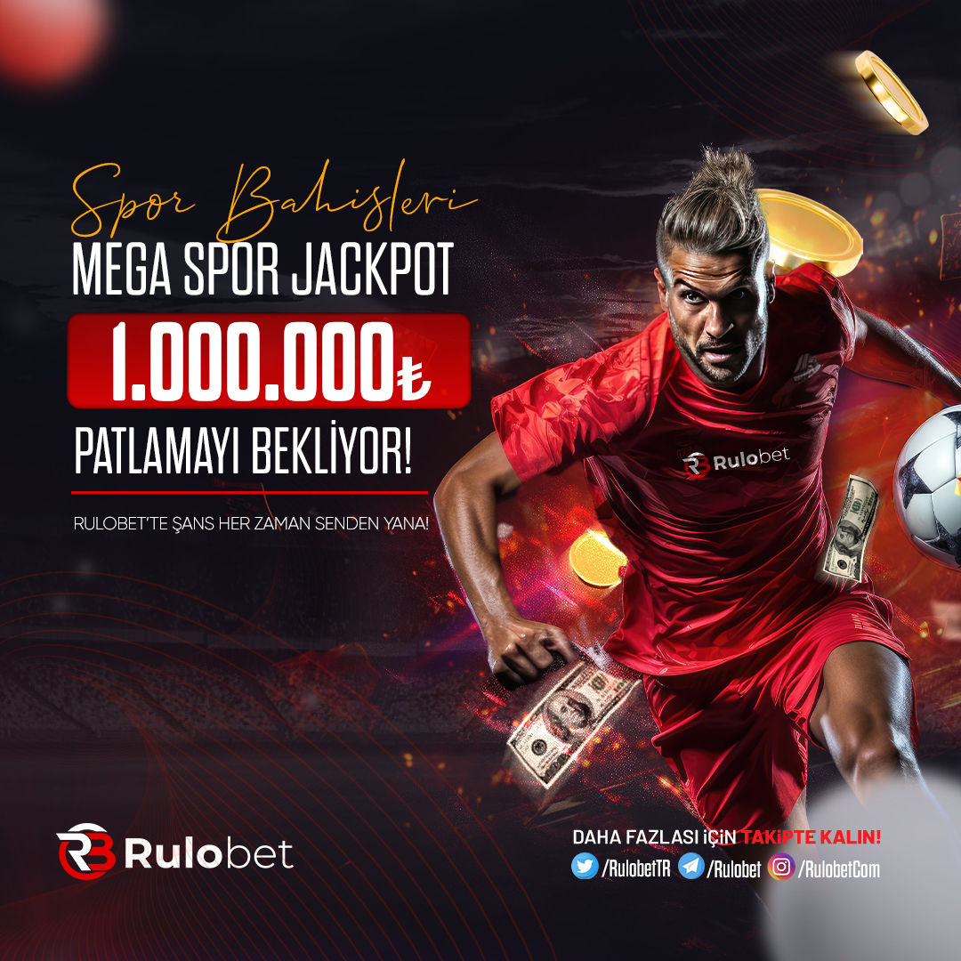RulobetOfficial's tweet photo. 🔥 #Rulobet'te 1 Milyon Türk Lirası sahibini arıyor !

⏳ Son zamanların en çılgın Jackpot'u seni bekliyor...

❎ Şart yok, koşul yok !

💎 Mega Spor Jackpot'u : 1.032.218 ₺

⭐️ 1.25 oranlı her kupon ile bir katılım hakkı kazanıyorsun.

👉 https://t.co/FQUwGbnjMa 👈 https://t.co/b9Ek4IDanx