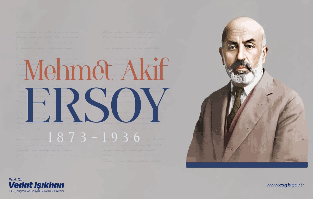 “Rahmetle anılmak, ebediyyet budur amma.
Sessiz yaşadım, kim beni, nerden bilecektir?”

Bağımsızlık mücadelemizi ölümsüzleştiren İstiklal Şairimiz Mehmet Akif Ersoy’u ebedî âleme irtihalinin 87. yıl dönümünde rahmetle, hürmetle, minnetle yâd ediyorum.

#MehmetAkifErsoy 🇹🇷