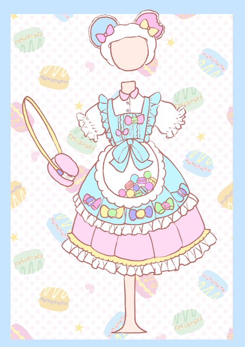 「macaron skirt」 illustration images(Latest)