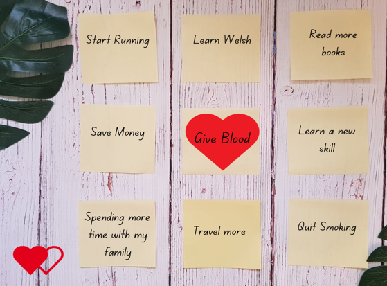 🍾 Dry January, weightloss, learn Welsh and saving lives?

🩸 Whatever your 2024 goals are, make giving blood a part of them.