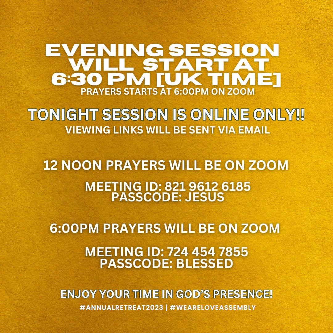 LoveAssembly's tweet image. DAY 8 - Annual Retreat 2023