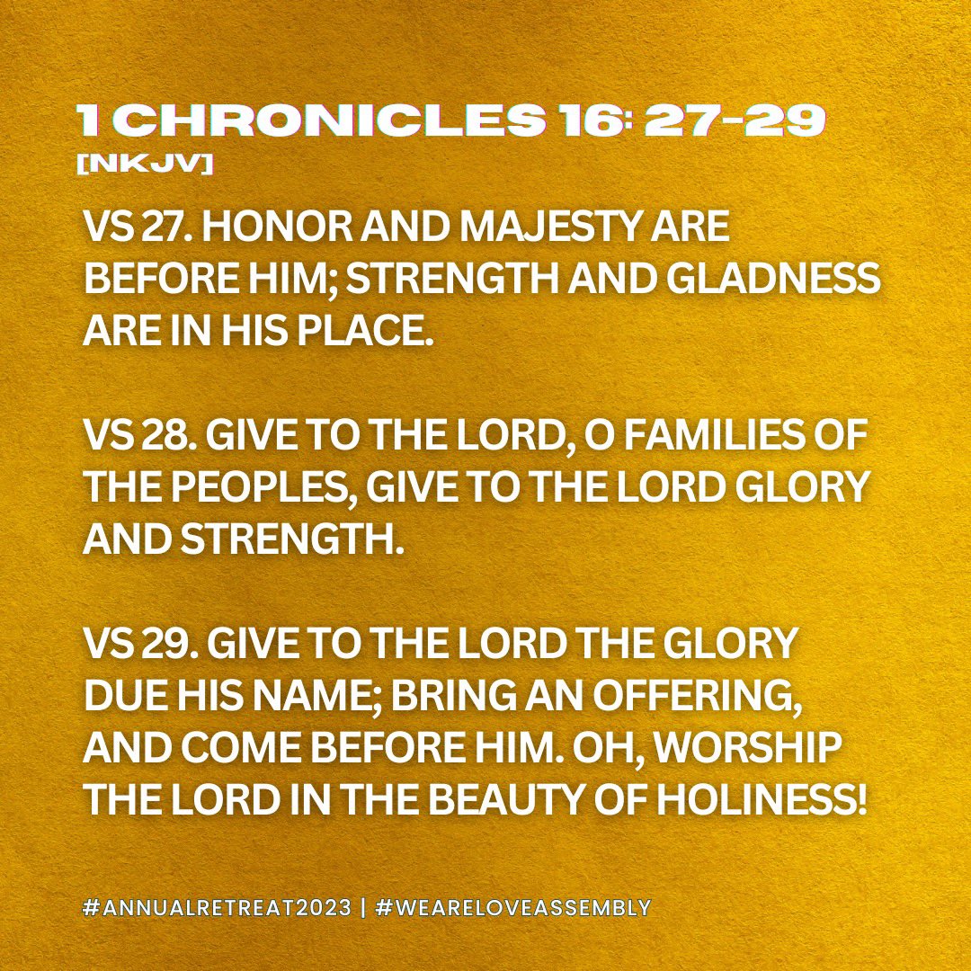 LoveAssembly's tweet image. DAY 8 - Annual Retreat 2023