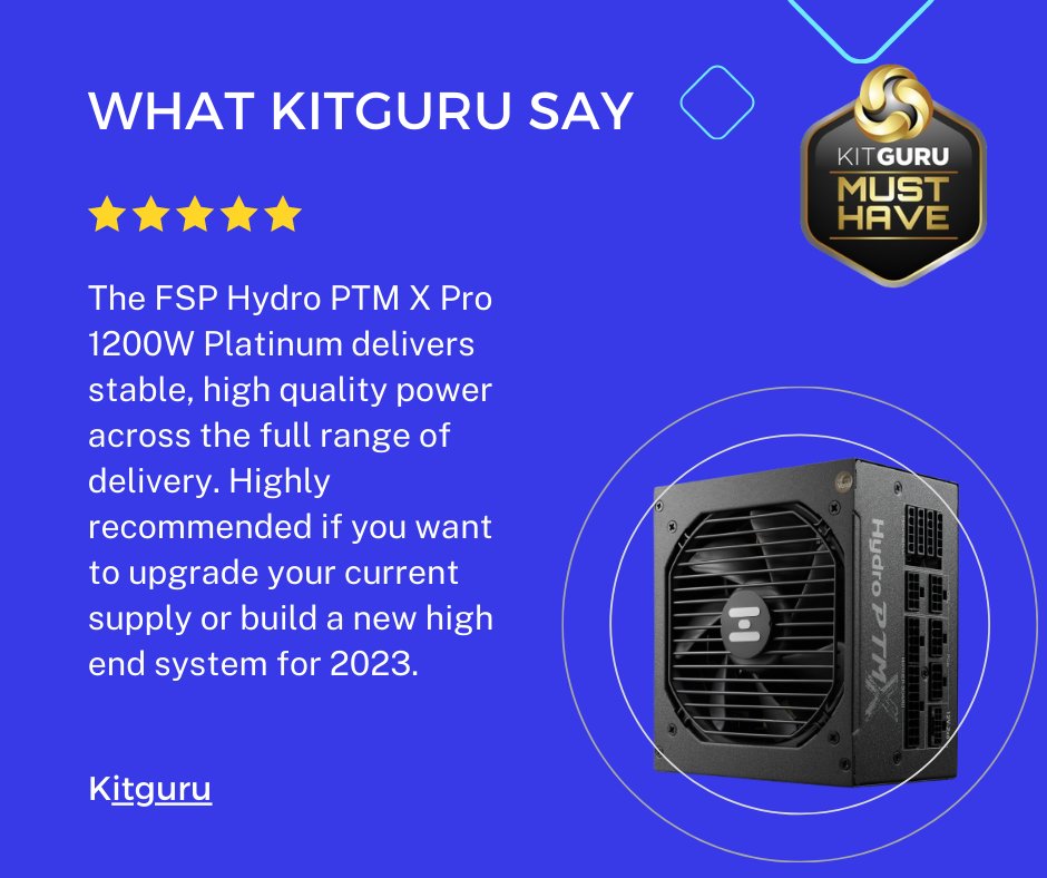 PowerNeverEnds's tweet photo. Let's see what #KitGuru say about Hydro PTM X PRO 1200W .
See Full Result👉 https://t.co/W2aXEQm4TK
#PCGamer
#ATX3
#PCIe5
#Platinum
#PowerSupply
#PowerNeverEnds https://t.co/psdSi7hMo4