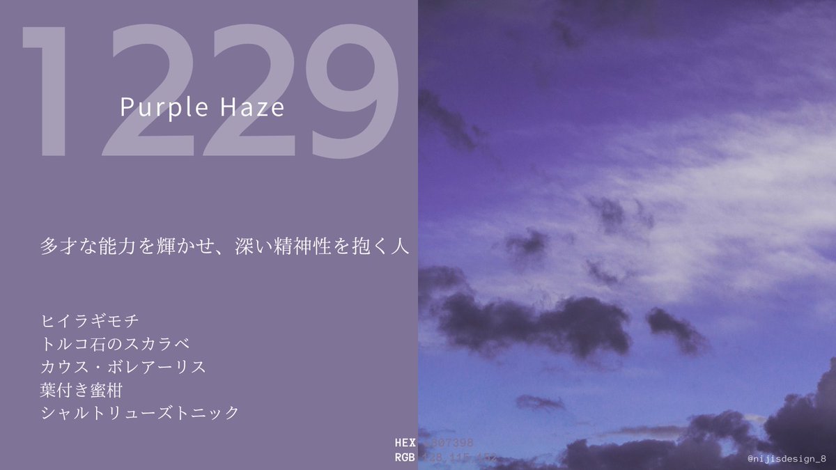 【バースデーカラー】今日ってどんな日？

上から
誕生花、誕生石、誕生星、誕生果、誕生酒

素敵な一年になりますように…！