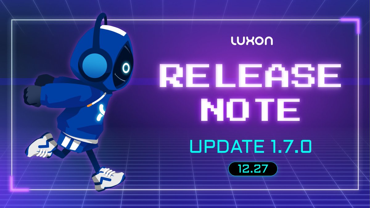 LUXON_official's tweet photo. 📢Update Notice

New features will be updated through the upcoming maintenance! Click link for details.
🔗https://t.co/BbfFxdu8Um https://t.co/6VI0qS0WJq