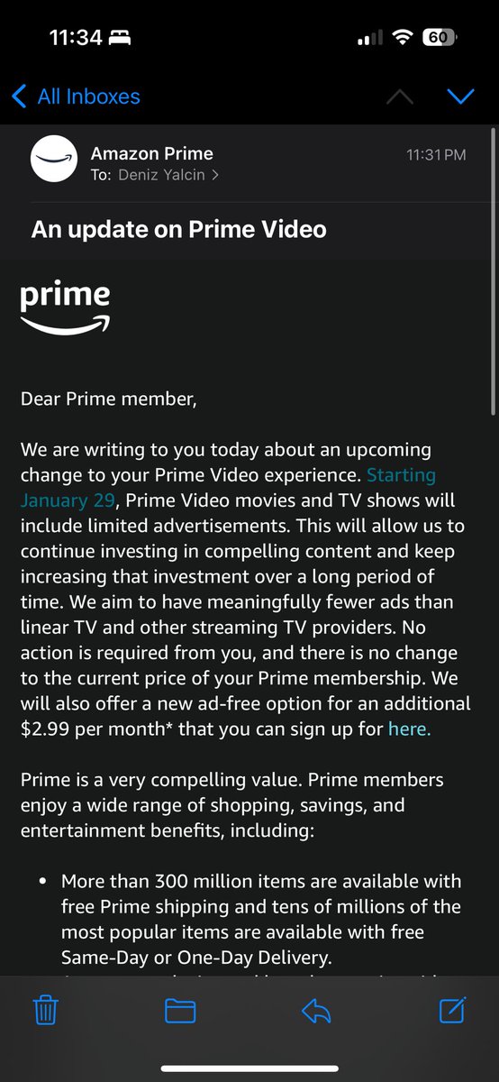 Deniz_'s tweet photo. I swear at this point it’s cheaper to pay for cable. Pure robbery with all of these subscriptions. 

#PrimeVideo #streaming https://t.co/tTBIOzz0P0