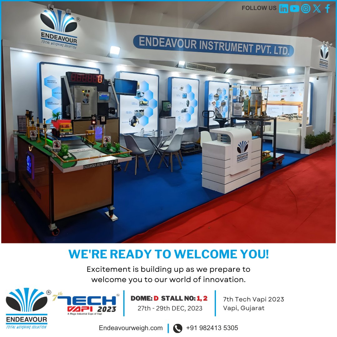 endeavourweigh's tweet photo. π We're Ready to Welcome You!
π Excitement is building up as we prepare to welcome you to our world of innovation.
#WelcomeToInnovation #ReadyForYou #EndeavourExperience #TechVapi #techvapi2023
#Endeavour #EndeavourWeigh #EndeavourInstruments #WeighWithEndeavour https://t.co/x7QLoiO5zV
