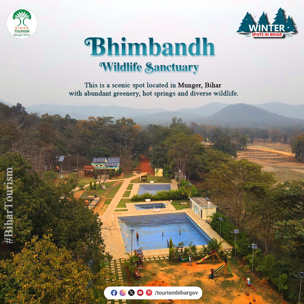 Enjoy a day admiring the picturesque beauty of the #Bhimbandh Wildlife Sanctuary in #Munger where breathtaking views and rejuvenating hot springs await.
.
.
.
.
#BhimbandhWildlifeSanctuary #WinterDestinations #nature #WildlifeSanctuaries #BlissfulBihar #BiharTourism #hotsprings…