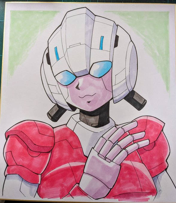 ブレイブ・アンド・ボールド会場で描きつつ未完成だったア-シーも完成させました。 #ブレボ 