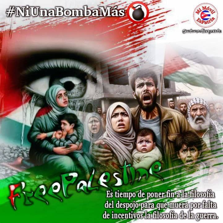 Las guerras dejan tristes huellas; son la terrible expresión del fracaso de la inteligencia humana. Cada una se singulariza por sus horrores. Es  genocida la contienda israelí contra el pueblo palestino
#FreePalestine