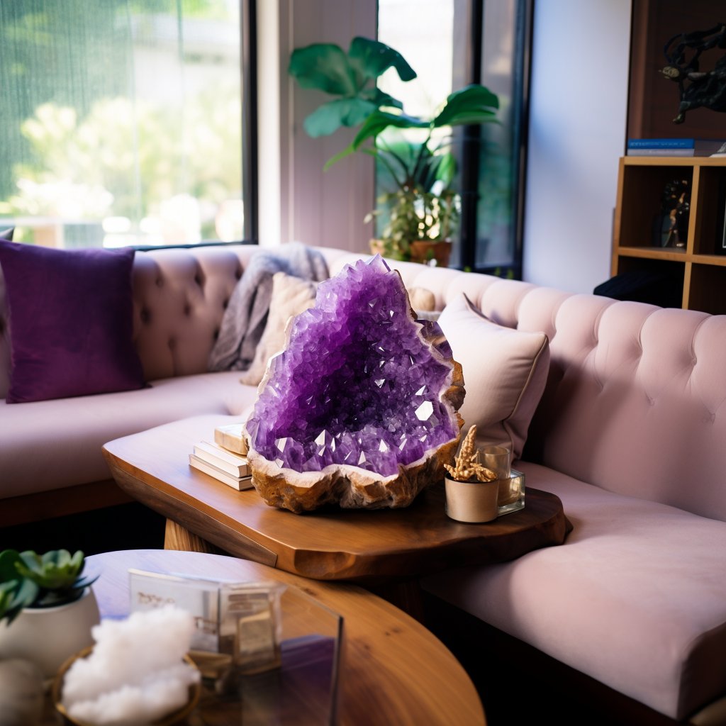 Embracing the tranquil vibes of amethyst – nature's masterpiece in shades of purple. 💜✨ #AmethystMagic #CrystalLove