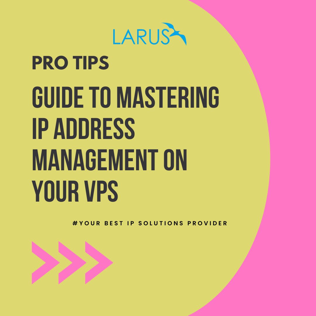 LARUSLimited's tweet image. 🚀Dive into our latest blog post, "Guide to Mastering IP Address Management on Your VPS," and discover expert tips to optimize performance and security. Read more: larus.net/blog/mastering… #IPManagement #VPSOptimization #LarusInsights