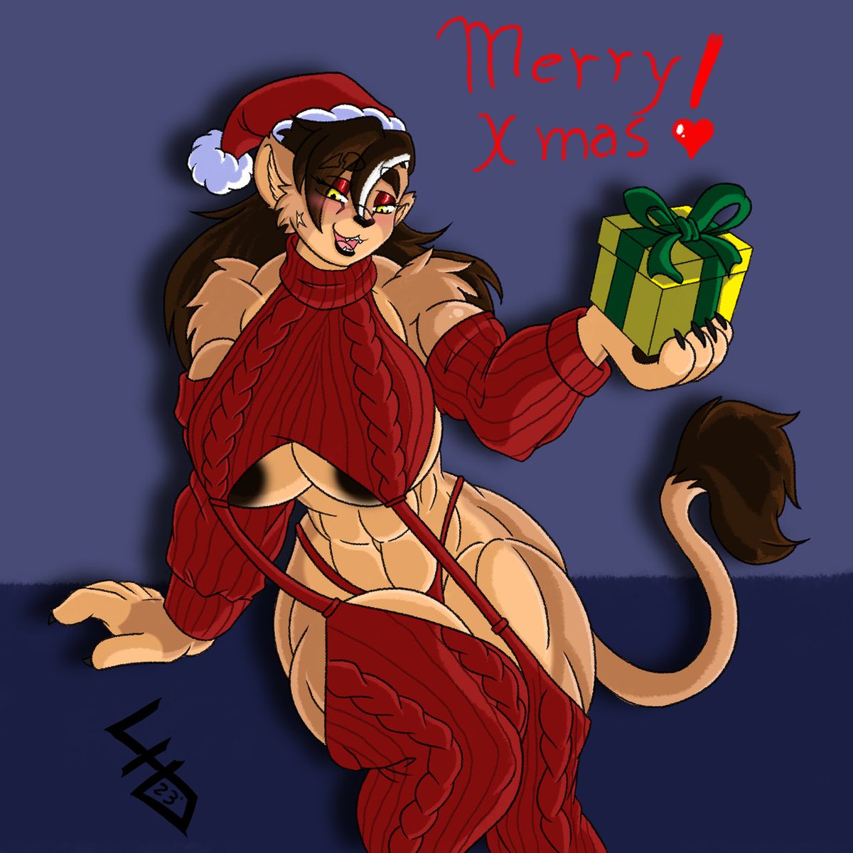 Thought I would be forgotten by Santa this year
But my bro. Wolfshadowscry saved my Xmas.
Thank you very much, Shadu!
Hope you all like it as much as I did!

Risew, sketch © me
Lines and Colors © Wolfshadowscry