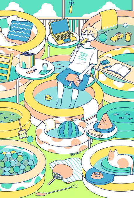 「popsicle sitting」 illustration images(Latest)