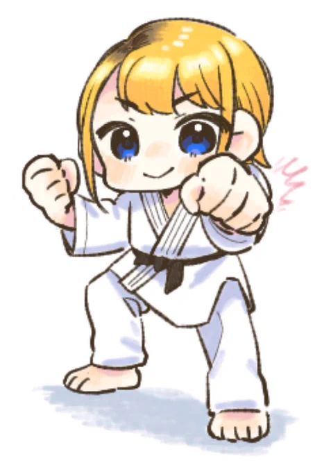 絵茶産の巴くん 空手の構えっぽくなっちゃったのは内緒… 