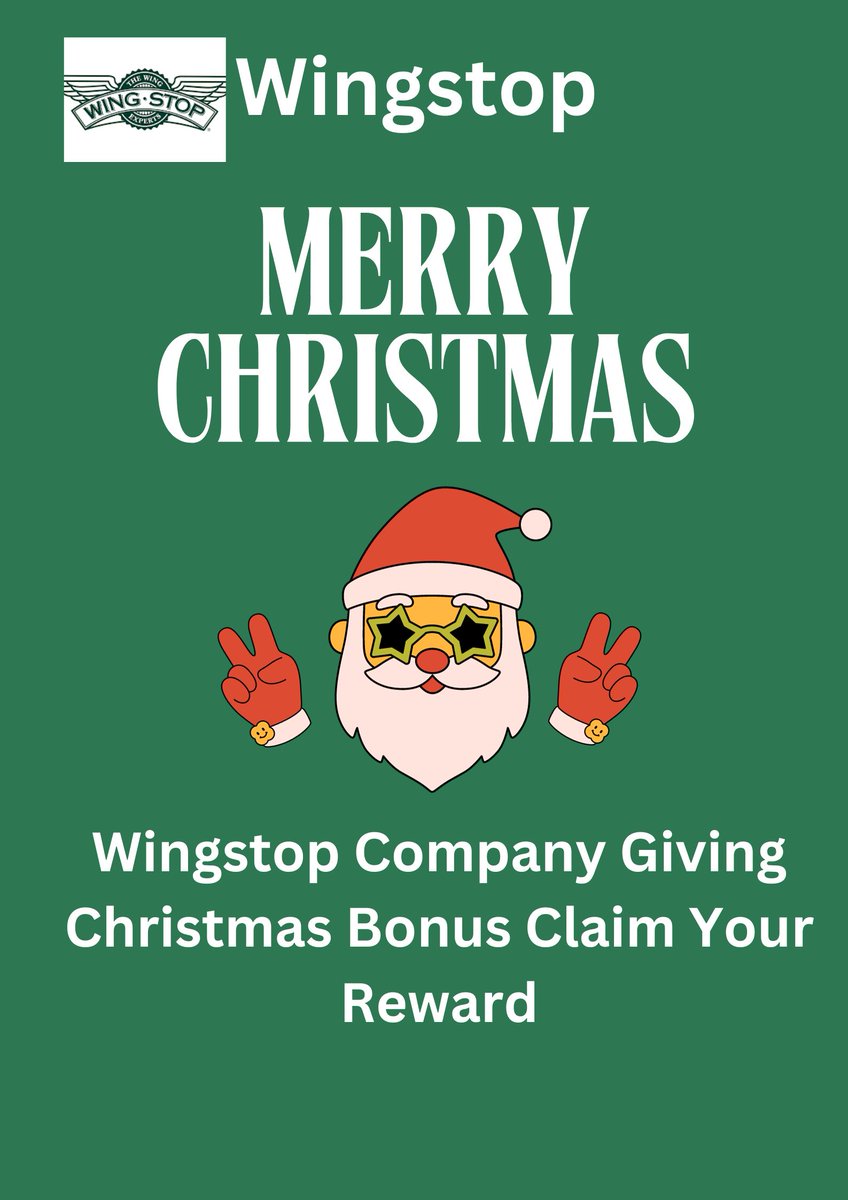 bonusbox28's tweet photo. Wingstop Company Giving Christmas Bonus Just Submit Your E-mail/Zip Code And Win $100
Claim Now👇👇👇
https://t.co/sixb1qL1e4

#Pistons #jjk247 #pelicons #cade #Grizzlies #peryjackson #Kansas #annabeth #delta #Grover #Texasstate #lessunkyun #DYSON #RuanMei #Medusa #barron #USA https://t.co/6l7Qh9M5A5