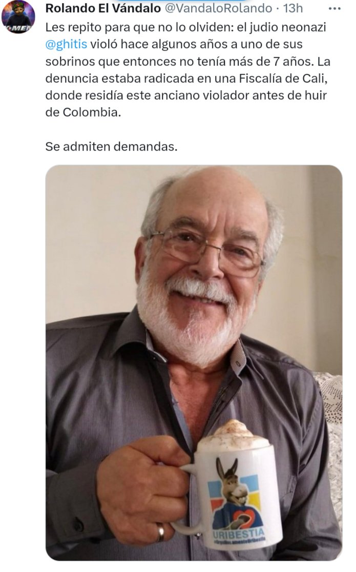 FernandoL_117's tweet photo. @ghitis @petrogustavo Lo dice el hpta que violaba a sus sobrinos menores de edad

Ud debería estar preso malparido pedofilo https://t.co/ON9qktvgLo