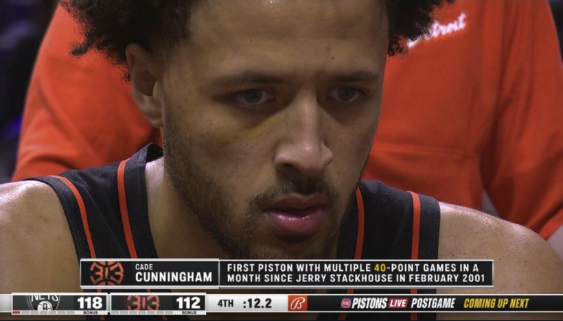 ImABallJunkie's tweet photo. It was so sad watching Cade Cunningham, Jalen Duren and the whole Pistons team balling out today, great game just couldn't close it out.. https://t.co/7z5pJjVPZS