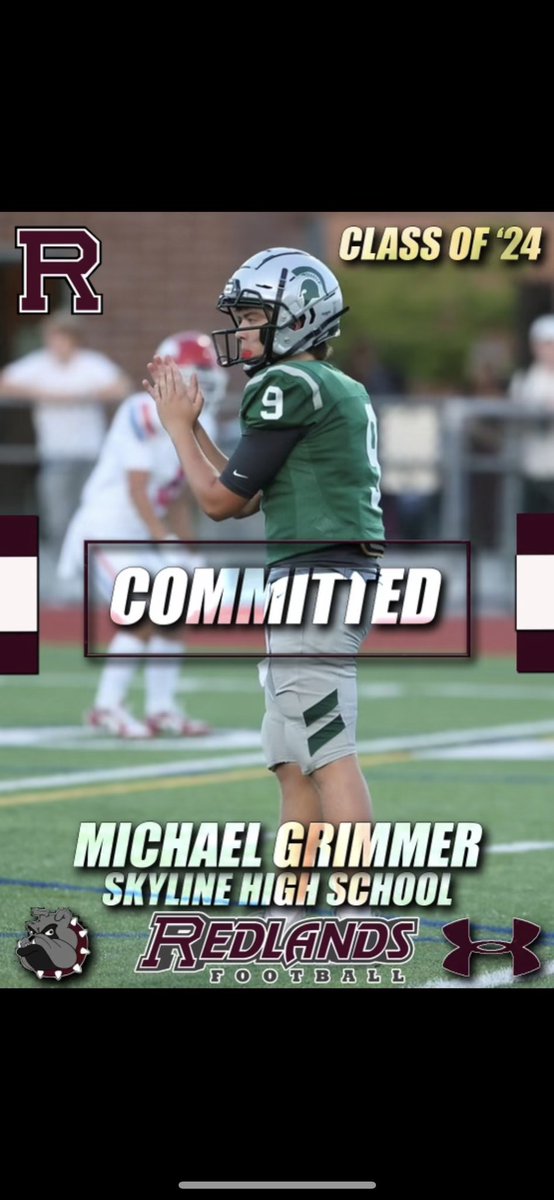 So excited to announce my commitment to the University of Redlands. Thank you to God, my family, coaches, friends, and <a href="/UR_CoachGood/">Jim Good</a> for the opportunity!!