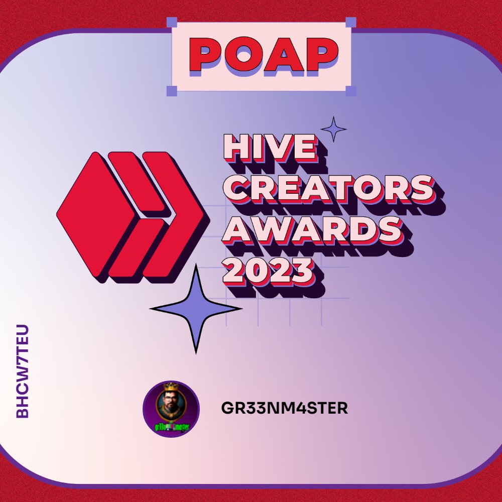 gr33nm4ster's tweet image. Don&apos;t forget to vote ! 😉 🤜🤛 

 And get your POAP 

hiveawards.hivecreators.co

#HiveCreatorsAwards2023 #gamer #geekzone #hivegc