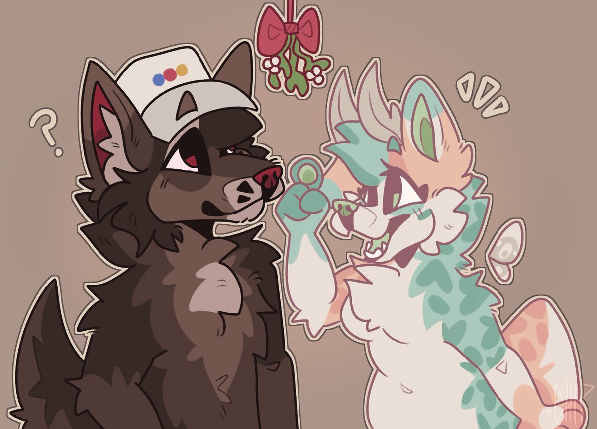 Sirchipsicle's tweet photo. Bit late on the train but-

Merry late Christmas ;)

Have a cute lil mistletoe comic 1/3

#furry #furryart #kissmass #Christmas #comic #mistletoe https://t.co/4iAfI27vPr