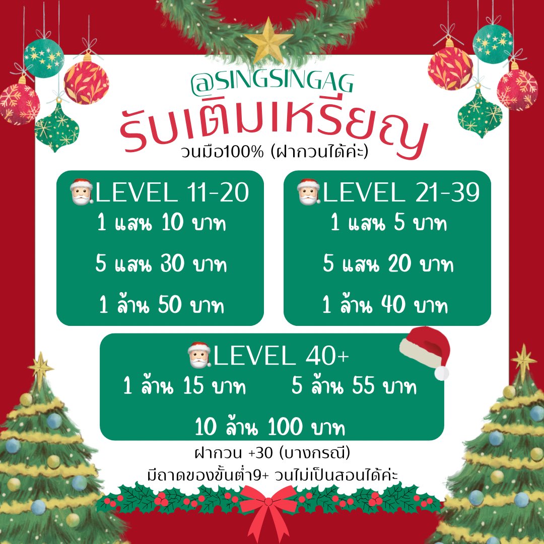 singsingag's tweet image. ·˚🐖 ༘ ร้านน้องไข่ตุ๋นปูสวัสดีค่าา 🍚🥓₊·
โปรปีใหม่วันที่ 26-29 รีลด 5บาท (เฉพาะ1ล้าน+)

✧˗ˏˋ แคปหลักฐานมาด้วยน้าา °˖🎄✧◝
🐄 * เปิด24/7 ค่ะ เดมมาได้ตลอด ิิ

#hayday #haydaythailand #ไอเทมhayday #เฮเดย์ #ขายของhayday #ตลาดนัดhayday