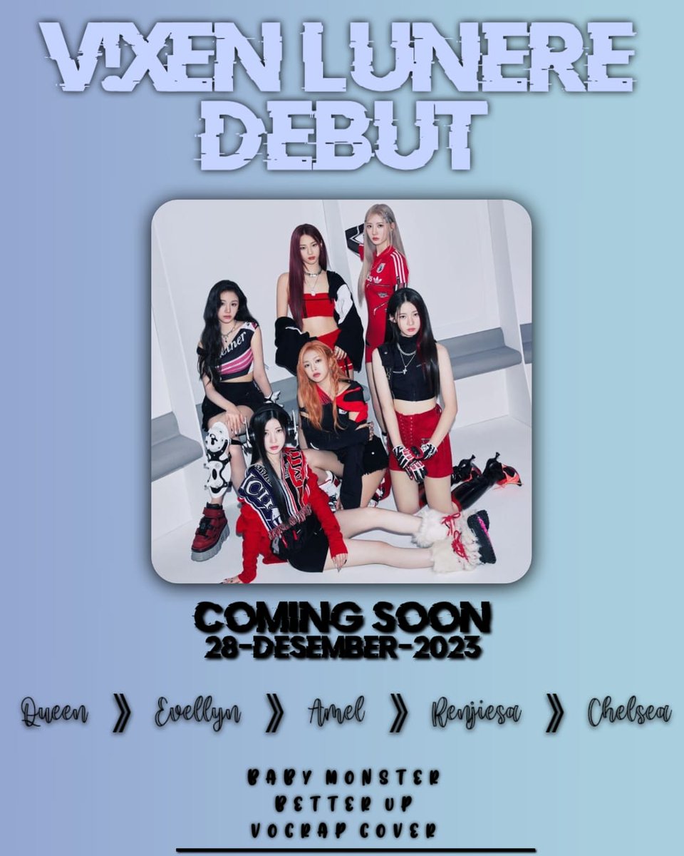 luflyentertainm's tweet photo. [𝗦𝗣𝗘𝗖𝗜𝗔𝗟 𝗣𝗢𝗦𝗧𝗘𝗥] 𝗗𝗘𝗕𝗨𝗧
𝐕!𝐗𝐄𝐍 𝐋𝐔𝐍𝐄𝐑𝐄
28.12.2023

𝙈𝙀𝙈𝘽𝙀𝙍 :
◇𝚁𝚎𝚗𝚓𝚒𝚎𝚜𝚊
◇𝙴𝚟𝚎𝚕𝚕𝚢𝚗
◇𝚀𝚞𝚎𝚎𝚗
◇𝙰𝚖𝚎𝚕
◇𝙲𝚑𝚎𝚕𝚜𝚎𝚊

𝐍𝐀𝐍𝐓𝐈𝐊𝐀𝐍 𝐌𝐄𝐑𝐄𝐊𝐀 𝐇𝐀𝐃𝐈𝐑 https://t.co/PoOi1xWrkb