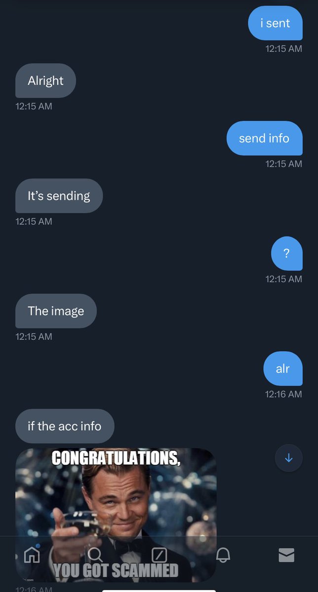 decayfvv's tweet photo. bro i just got scammed and trolled by a kid for $12.50 ima end it https://t.co/feAegdF549