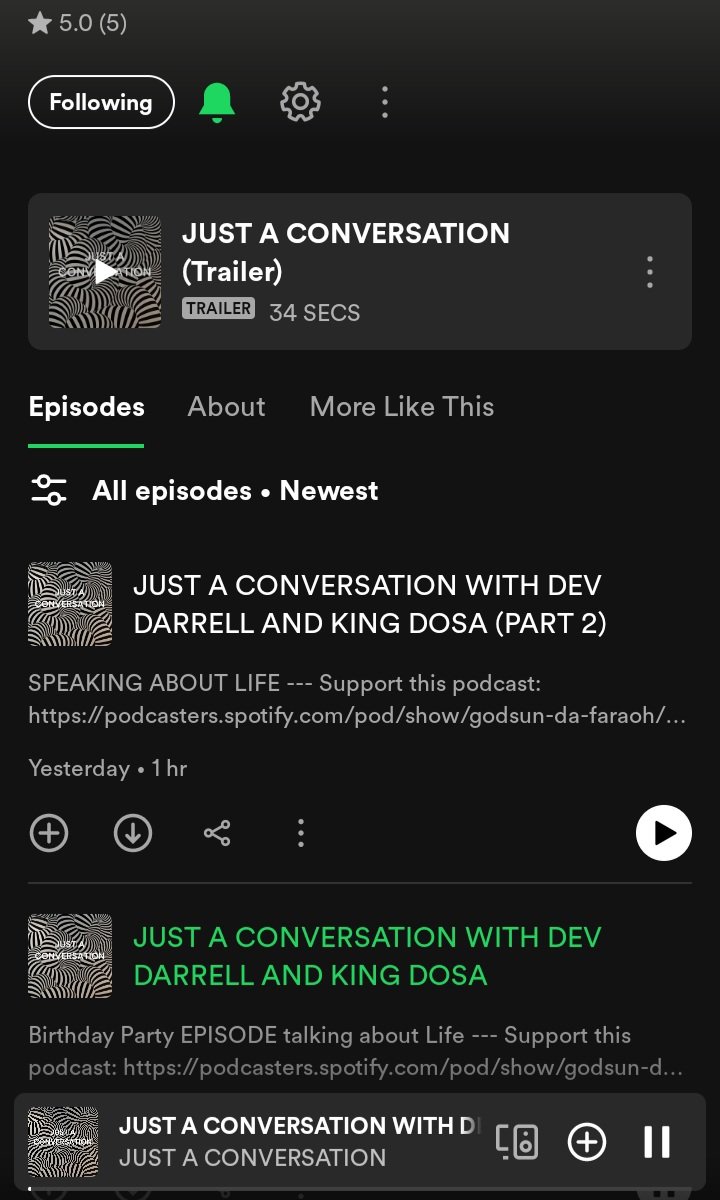 faraoh_da's tweet photo. https://t.co/nln1NY28Nr
JUST WRAPPED UP ANOTHER GREAT EPISODE OF #JUSTACONVERSATION๐ WITH DEV DARRELL AND KING DOSA ๐ซก๐โ๐พ
MY BORN DAY EPISODE โ๐พ๐๐ซก
ALL PRAISES TO THE MOST HIGH CREATOR ๐คฒ๐พ๐คฒ๐พ๐คฒ๐พ๐คฒ๐พ๐คฒ๐พ https://t.co/pbYOhvRxgP