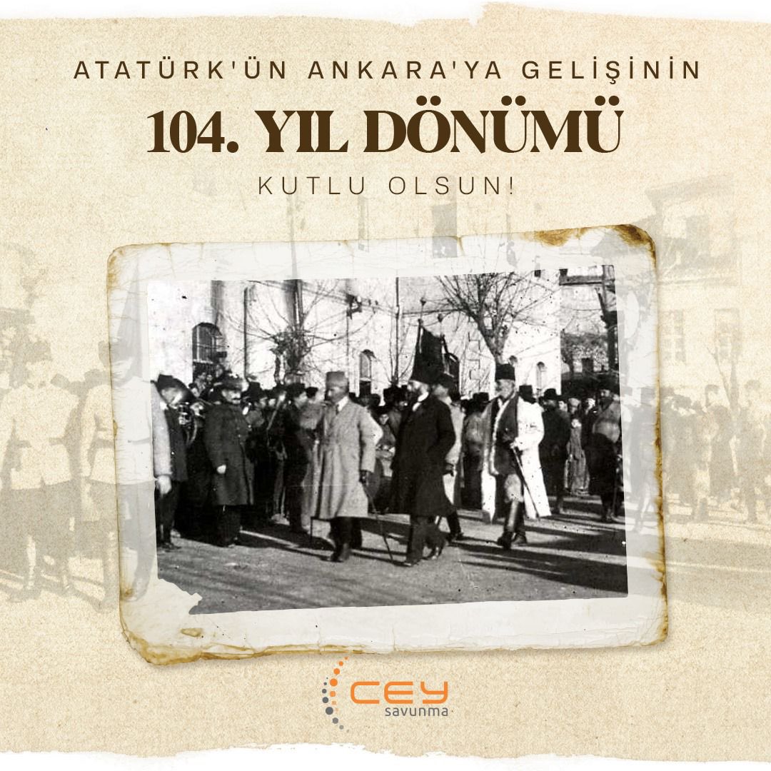 104 yıl önce bugün, Heyet-i Temsiliye üyeleriyle birlikte #Ankara’ya gelerek, şehrimizi hem milli mücadelenin hem de tüm Anadolu’nun kalbinin attığı yer haline getiren, Cumhuriyetimizin kurucusu Gazi Mustafa Kemal Atatürk’ü ve tüm silah arkadaşlarını, saygı ve rahmetle anıyoruz.