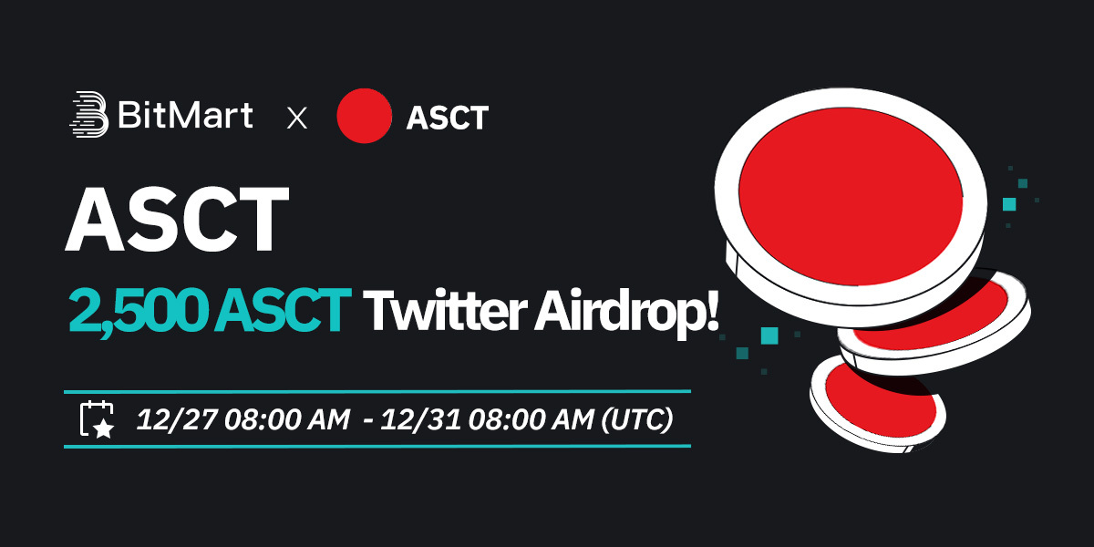 BitMart (@bitmartexchange) on Twitter photo 🌟 #BitMart X #ASCT #Airdrop 🌟
1⃣Follow <a href="/BitMartExchange/">BitMart</a> & <a href="/ASC20_ASCT/">$ASCAT AI MEMECOIN SOLANA</a> <a href="/Avascriptions/">Avascriptions</a>
2⃣Join t.me/BitMartExchange
3⃣RT & Tag 3 frds & Like
4⃣Fill in forms.gle/B8xZ6hZvH7a2yS…
🎁500 lucky winners share 2,500 $ASCT!
👉Register Now: bitmart.com/en?r=ASCTASCT
#cryptogiveaway 🌟 #BitMart X #ASCT #Airdrop 🌟
1⃣Follow <a href="/BitMartExchange/">BitMart</a> & <a href="/ASC20_ASCT/">$ASCAT AI MEMECOIN SOLANA</a> <a href="/Avascriptions/">Avascriptions</a>
2⃣Join t.me/BitMartExchange
3⃣RT & Tag 3 frds & Like
4⃣Fill in forms.gle/B8xZ6hZvH7a2yS…
🎁500 lucky winners share 2,500 $ASCT!
👉Register Now: bitmart.com/en?r=ASCTASCT
#cryptogiveaway